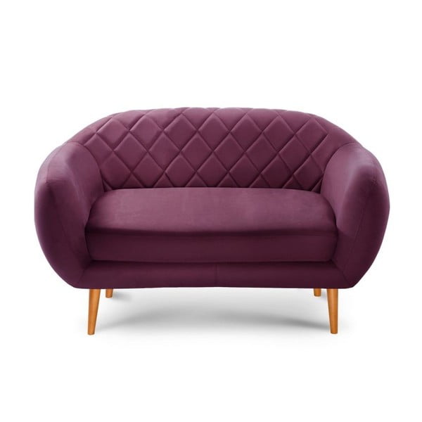 Fioletowa sofa 2-osobowa Scandi by Stella Cadente Maison Diva