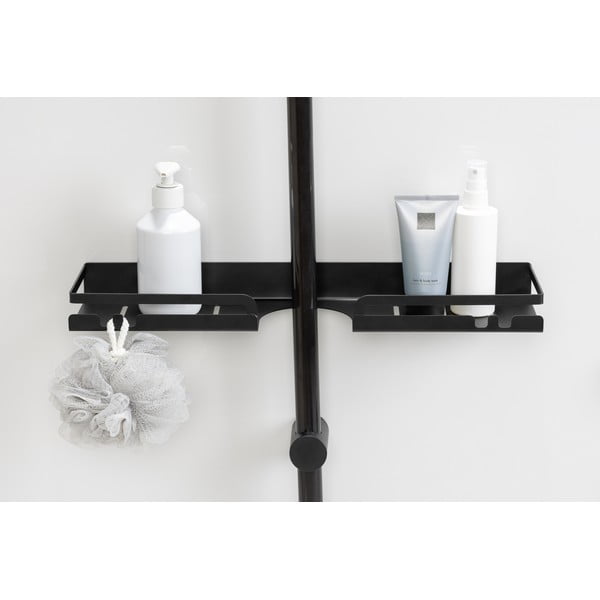 Czarna samoprzylepna półka łazienkowa ze stali nierdzewnej Altarella – Wenko-image-2