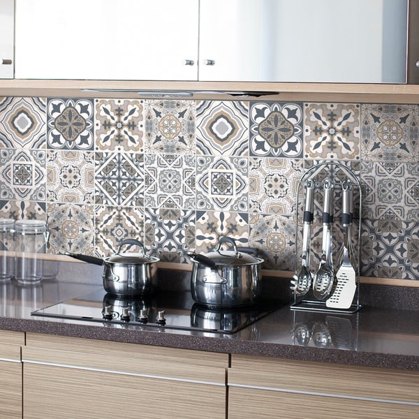 Komplet 24 dekoracyjnych naklejek ściennych Ambiance Giacomo, 15x15 cm-image-2