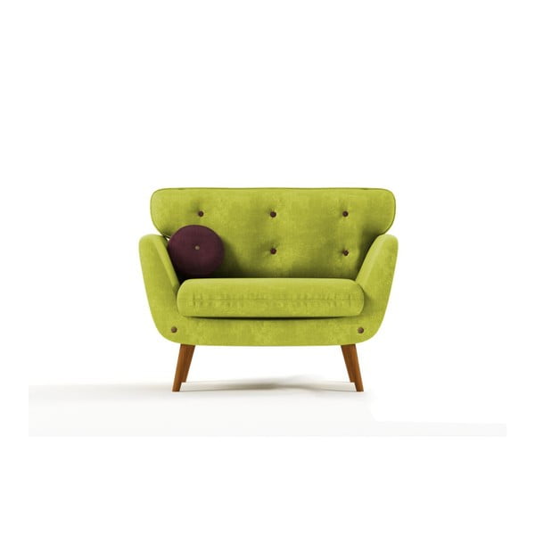 Fotel Alva, zielony/fioletowy