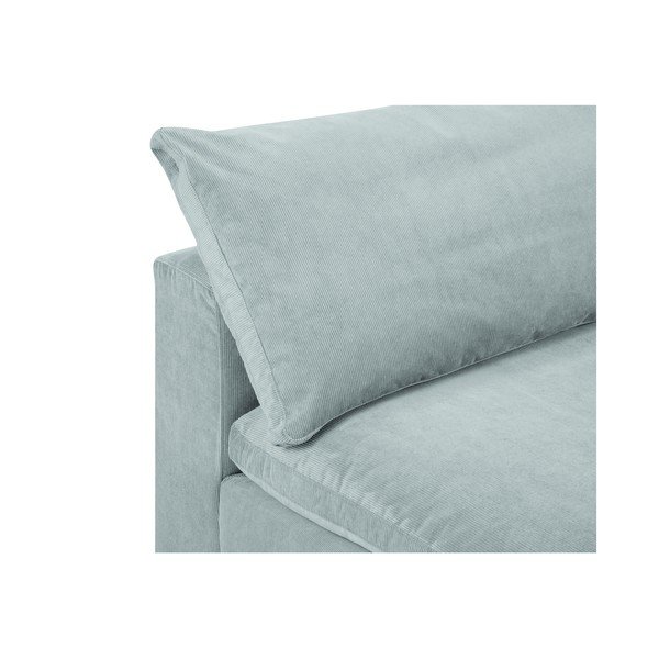 Jasnoniebieska narożna część sztruksowej sofy modułowej Windsor & Co Sofas Galaxy, prawostronna-image-1