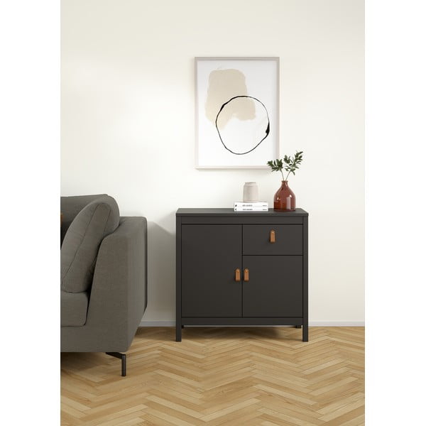Czarna niska komoda 82x80 cm Madrid – Tvilum-image-1