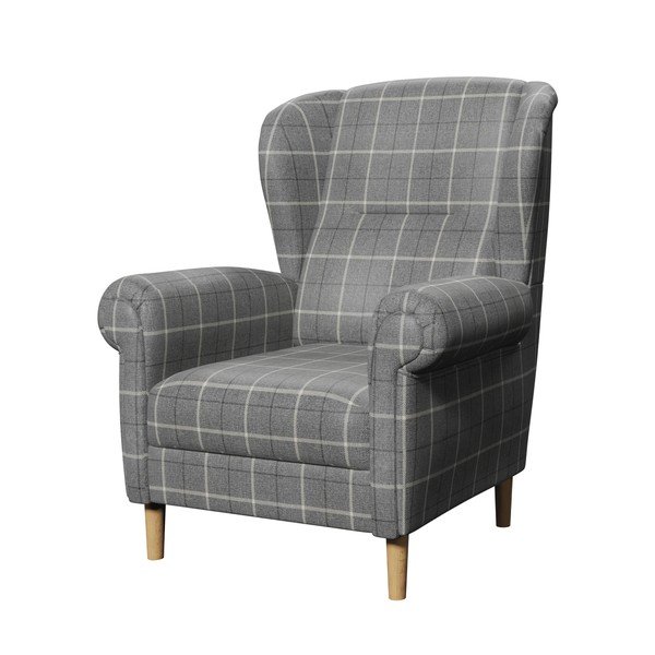 Szary fotel typu uszak Swan – Ropez-image-2