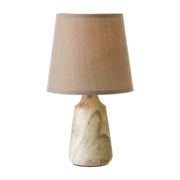 Beżowa ceramiczna lampa stołowa z tekstylnym kloszem (wys. 28 cm) – Casa Selección
