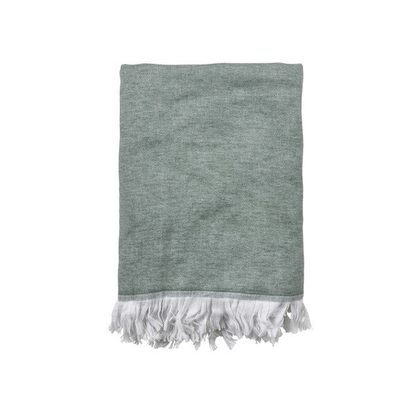 Zielony bawełniany pled Södahl Julia, 130x170 cm