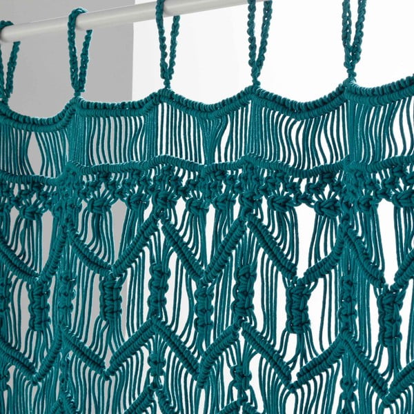 Niebieska zasłona na drzwi 90x200 cm Macarena – douceur d'intérieur-image-1