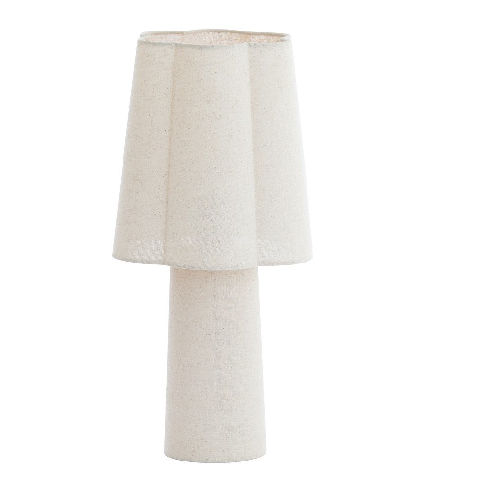 Biała lampa stołowa z tekstylnym kloszem (wysokość 50 cm) Musaby – Light & Living