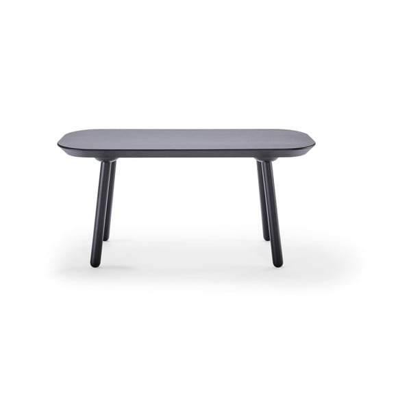 Czarna ławka z drewna jesionowego EMKO Naïve, szer. 100 cm-image-1