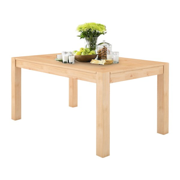 Brązowy stół do jadalni z litego drewna sosnowego Støraa Monique, 76x140 cm