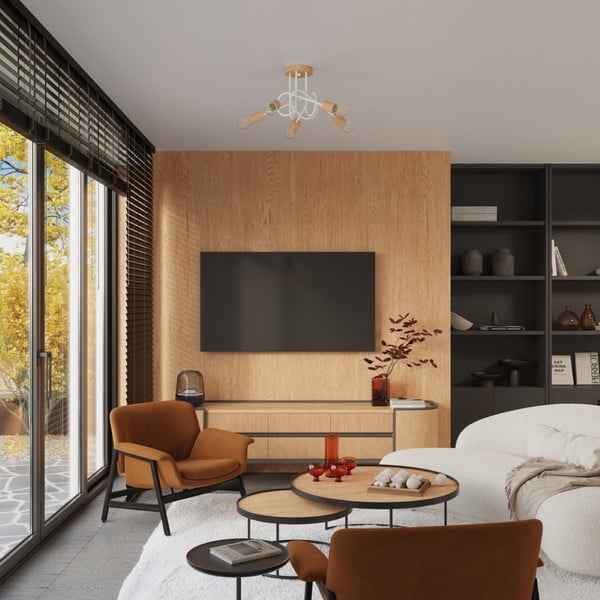 Lampa sufitowa w naturalnym kolorze 15x61 cm Tumber – Sollux-image-4