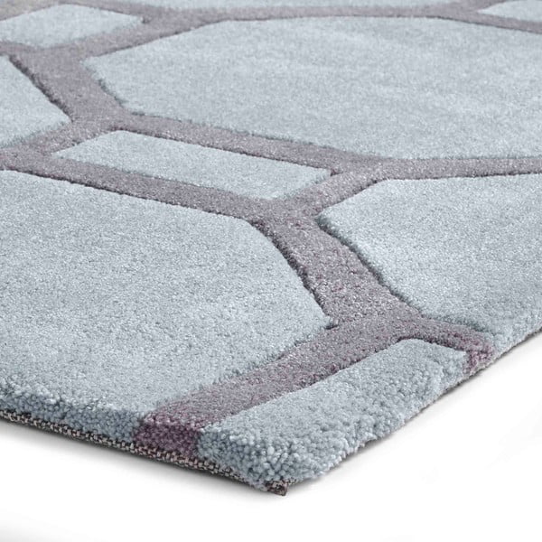 Niebiesko-szary dywan Think Rugs Tile, 120x170 cm-image-1