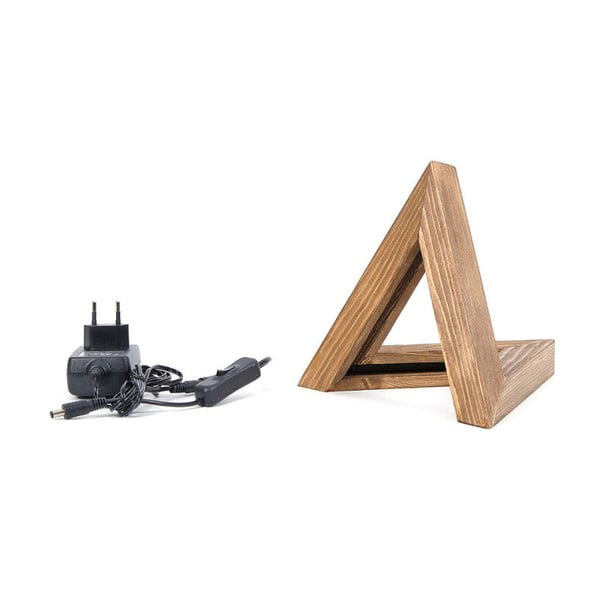 Drewniana lampa stołowa Triangle