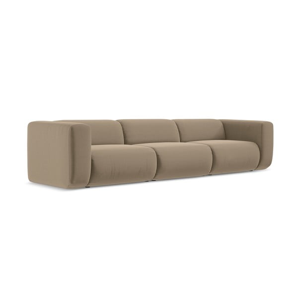 Beżowa aksamitna sofa 319 cm Ekahi – Makamii-image-2
