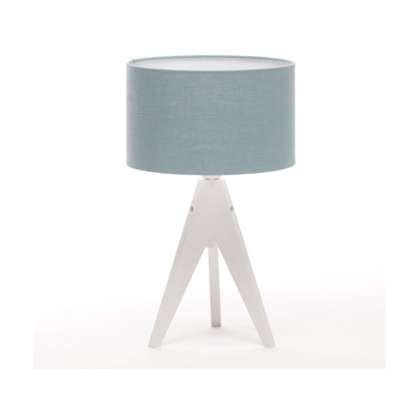 Lampa stołowa Artista White/Light Blue Linnen, 28 cm