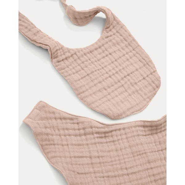 Różowe śliniaki muślinowe zestaw 2 szt. Prune – Kave Home-image-2