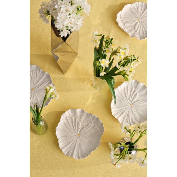 Białe porcelanowe talerze zestaw 4 szt. Elva – Jotex-image-1