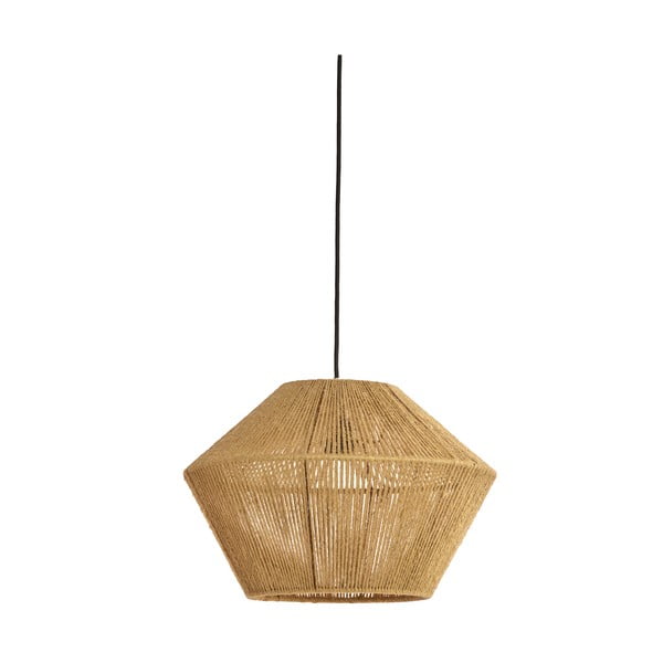 Jasnozielona lampa wisząca z kloszem z juty ø 40 cm Fugia – Light & Living