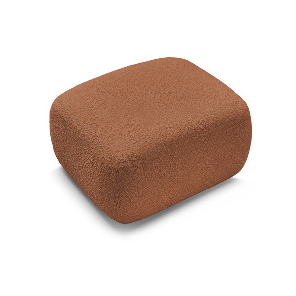 Pomarańczowy podnóżek z materiału bouclé Montaigne – Bobochic Paris-image-3