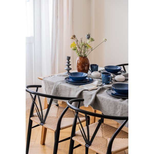 Ciemnoniebieski zestaw naczyń z kamionki 16 szt. Glosia – Bonami Selection-image-4