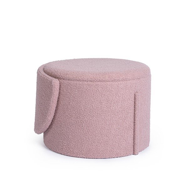 Szaroróżowy puf z materiału bouclé Anthea – Yes Everyday-image-3
