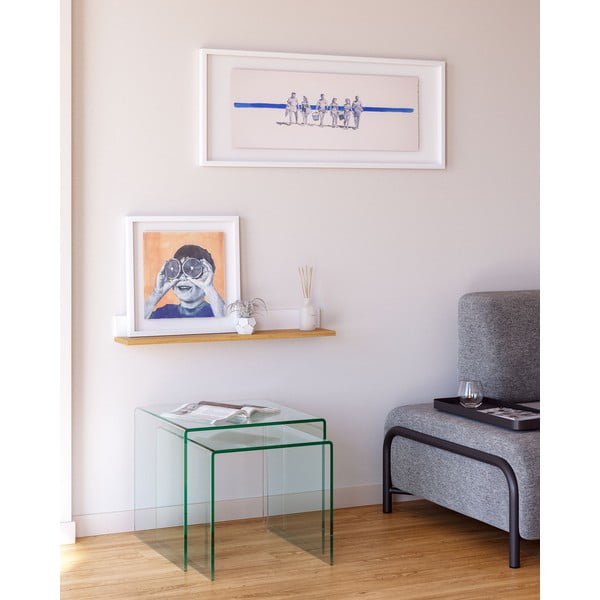 Szklane stoliki zestaw 2 szt. 50x50 cm Burano – Kave Home-image-1