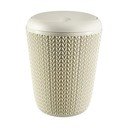 Biały łazienkowy kosz na śmieci Curver Knit, 7 l
