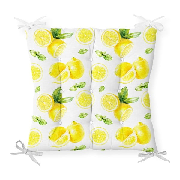 Poduszka na krzesło z domieszką bawełny Minimalist Cushion Covers Sliced Lemon, 40x40 cm