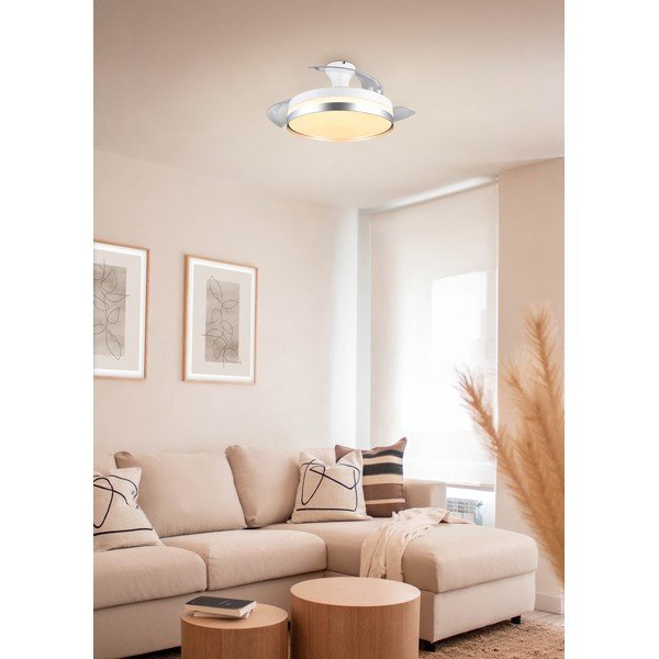 Biała/w kolorze srebra lampa sufitowa LED Lindberg – Trio-image-3