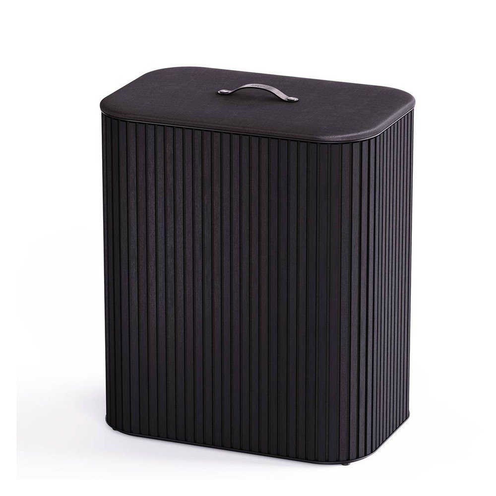 Czarny bambusowy kosz na pranie 2x45 l Tota Luxe – Joseph Joseph (zdjęcie 3)