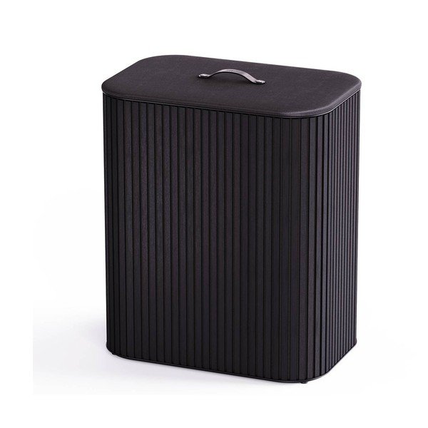 Czarny bambusowy kosz na pranie 2x45 l Tota Luxe – Joseph Joseph-image-3