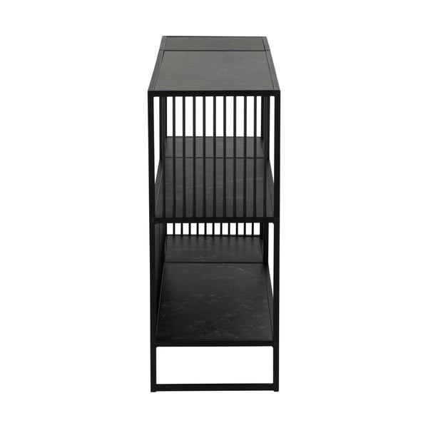 Czarny regał w dekorze kamienia 120x83 cm Strington – Actona-image-3