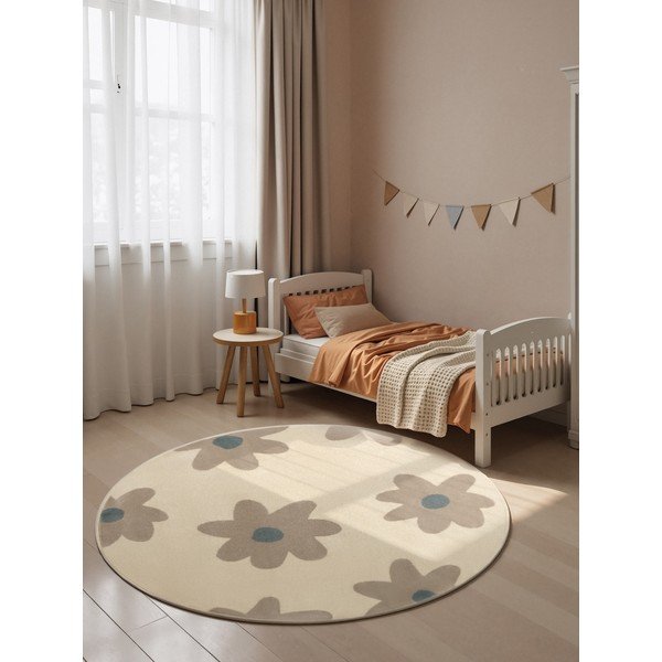 Beżowy dywan dziecięcy ø160 cm Bloomy – Hanse Home-image-1