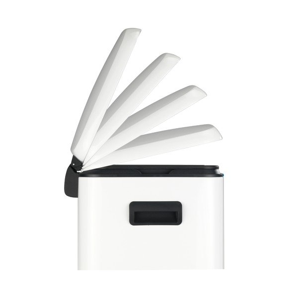 Biały podwójny kosz na śmieci z pedałem Wenko, 2x20 l-image-2