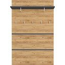Naturalny panel z wieszakami do przedpokoju w dekorze dębu Lissabon – Germania