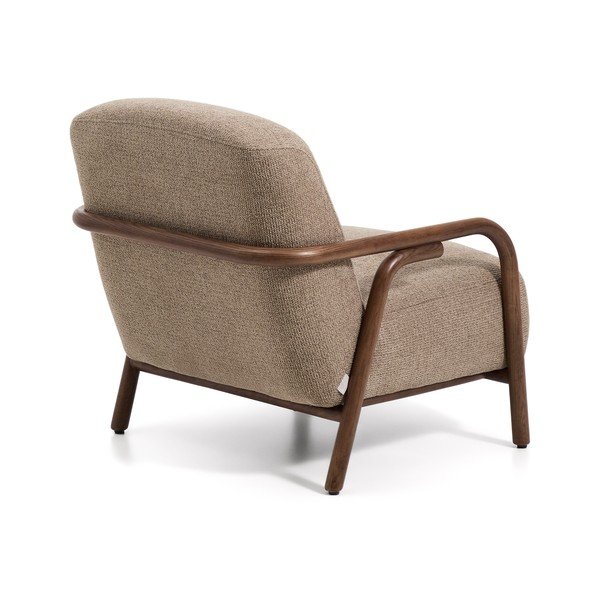 Szarobrązowy fotel z tkaniny szenilowej Sylo – Kave Home-image-4