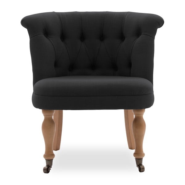 Czarne krzesło z kółkami Vivonita Maggi-image-2