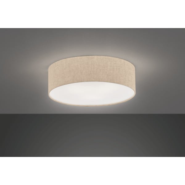 Beżowa lampa sufitowa z tekstylnym kloszem ø 40 cm Thor – Fischer & Honsel-image-1