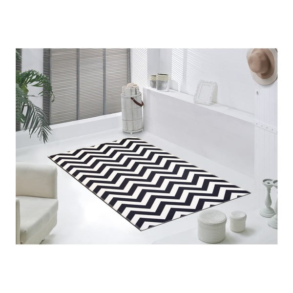 Czarno–biały dywan Vitaus Ryan, 80x150 cm-image-1