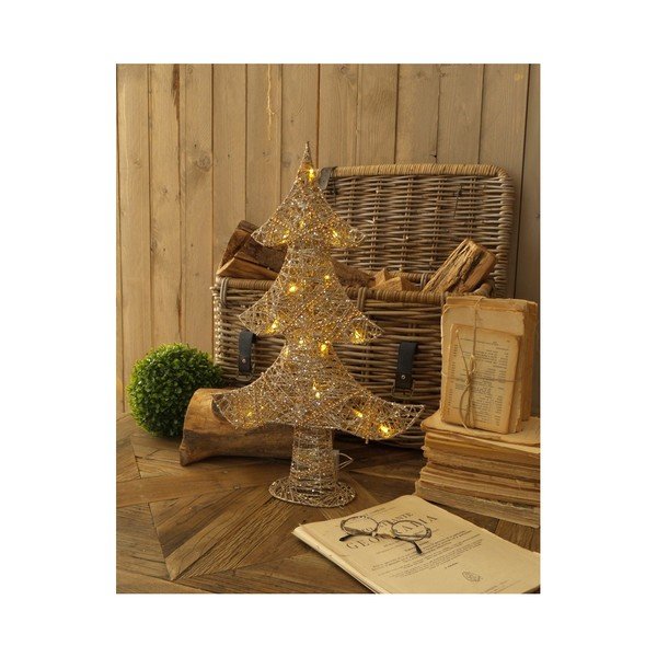 Zestaw 2 dekoracyjnych choinek z lampkami LED Orchidea Milano Christmas Tree