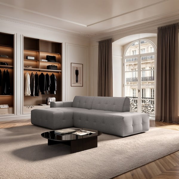 Szary narożnik (lewostronny/z szezlongiem) Tuil – Rodier-image-1