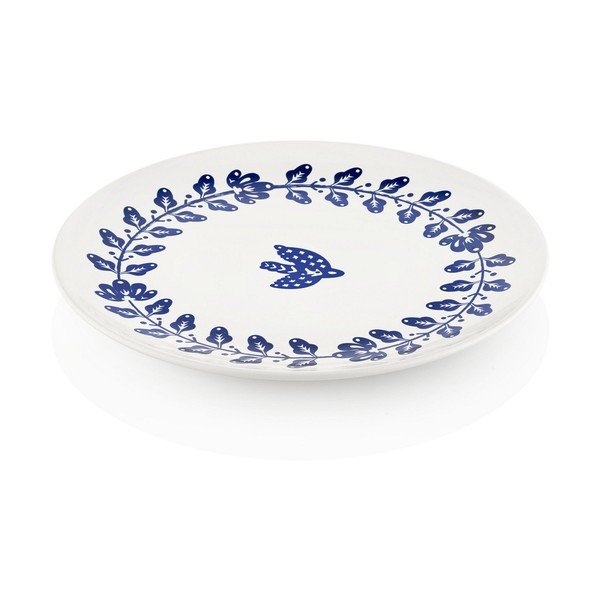 Zestaw 6 biało-niebieskich porcelanowych talerzy Mia Bloom, ⌀ 26 cm-image-1