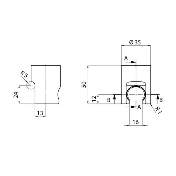 Uchwyt na słuchawkę prysznicową z mosiądzu w kolorze złota ø 3,5 cm – Sapho-image-1