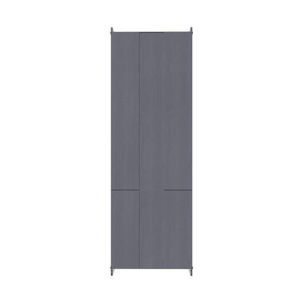 Szara witryna z litego drewna sosnowego 74x223x37 cm Anita – Støraa-image-4