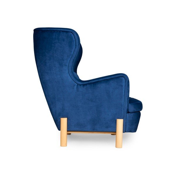 Ciemnoniebieski fotel uszak SKANDICA Ingrid Navy Blue-image-2