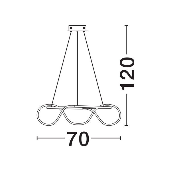 Aluminiowa lampa wisząca LED ze ściemniaczem w kolorze złota z kloszem ze szkła akrylowego ø 70 cm Tiriac – Nova Luce-image-4
