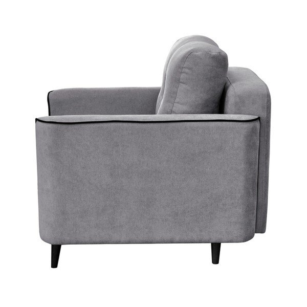 Szary fotel z ciemnymi nogami Mazzini Sofas Wasp-image-3