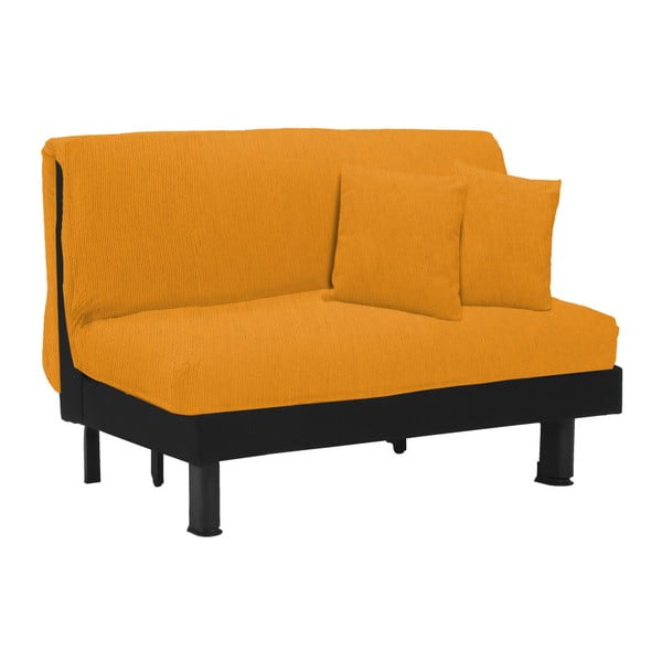 Żółta rozkładana sofa dwuosobowa 13Casa Lillo