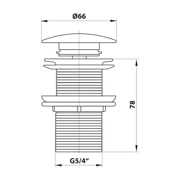 Korek do umywalki Aurum – Sapho-image-1