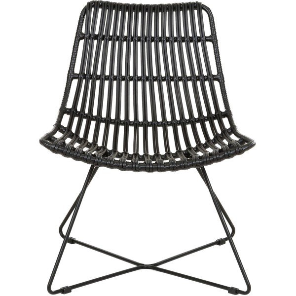 Czarny fotel ze sztucznego rattanu Costa – Westwing Collection-image-2