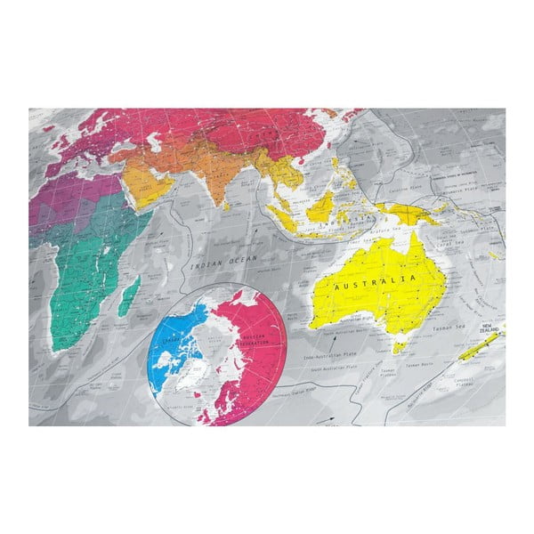 Magnetyczna mapa świata The Future Mapping Company Colour World Map, 130x72 cm-image-3